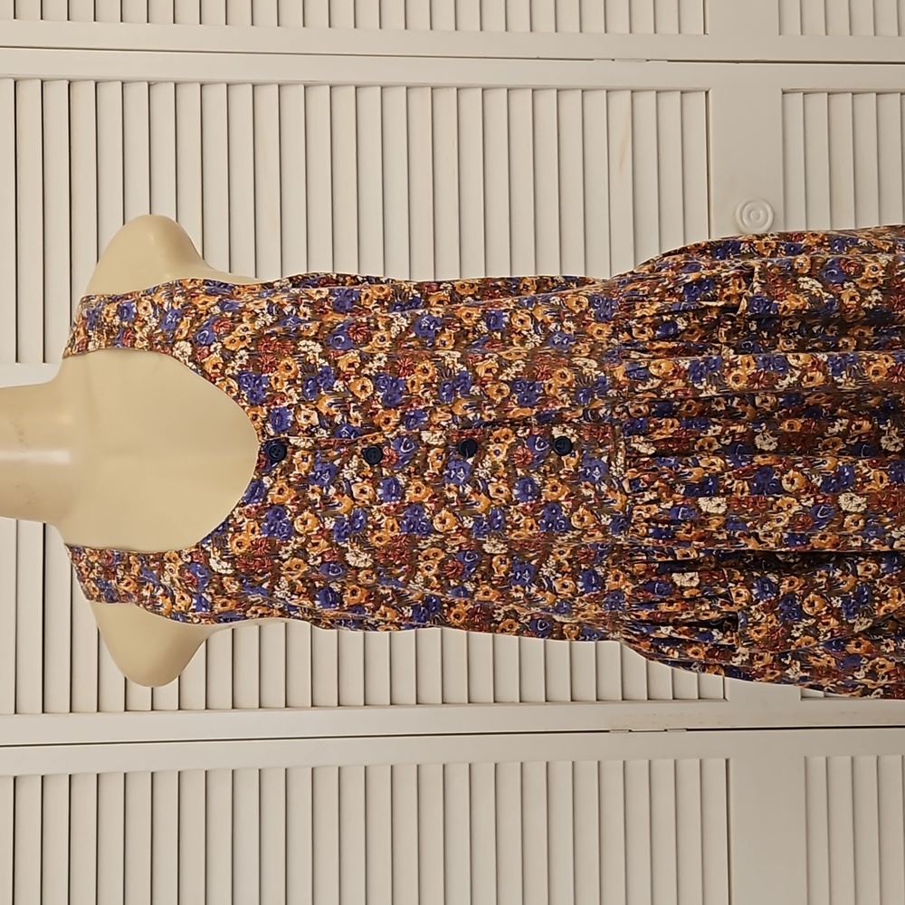 Sleeveless 100% cotton floral dress